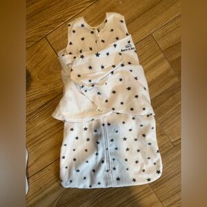 Halo White Sleep Sack with Black Stars